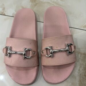 Salvatore Ferragamo Pink Slides Women’s 8